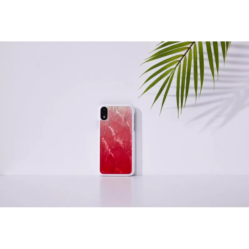 Etui na smartfona iKins do iPhone XR — różowe lake i białe