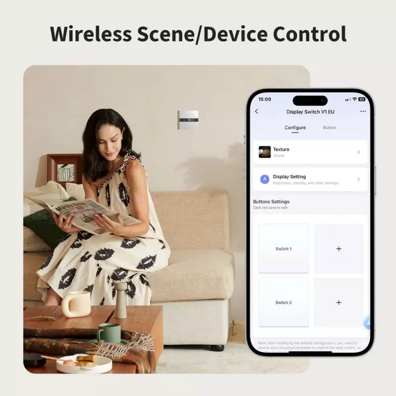 AQARA Display Switch V1 (WS-K02D) - przełącznik Zigbee z wyświetlaczem