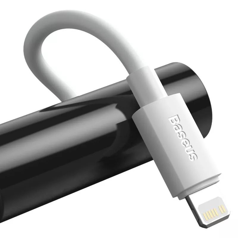 Baseus Simple Wisdom Data kabel Kit USB-C do Lightning PD 20W (2 szt./zestaw) 1,5 m biały