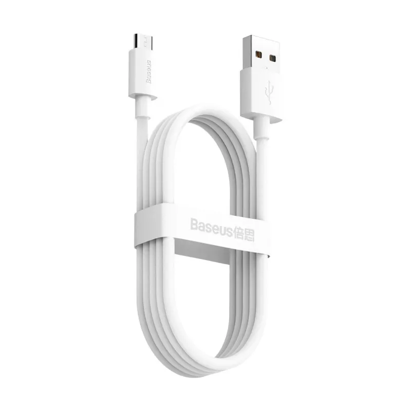 Kabel USB A na Micro-USB B Baseus TZCAMZJ-02 1.5 m Biały