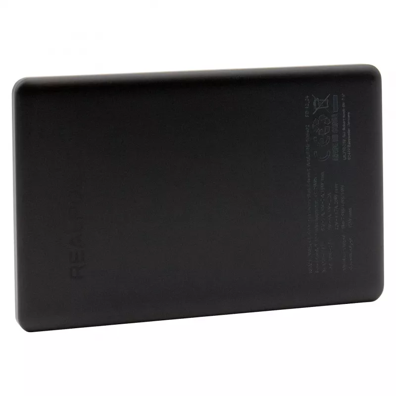 Powerbank RealPower PB-5000 MAG 5000 mAh, ładowanie bezprzewodowe, USB-C, 20 W, czarny