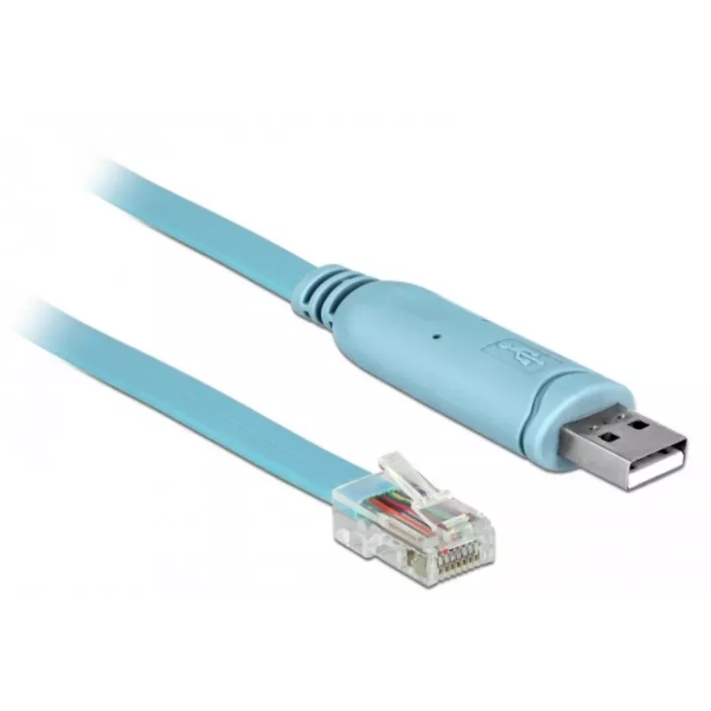 DeLOCK Adapter USB 2.0 Typ-A męski na Szeregowy RS-232 RJ45 męski 2m niebieski