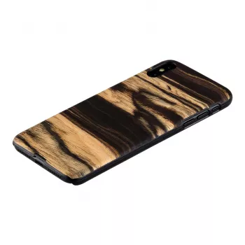 Etui na telefon man and wood do iPhone XS Max — biały heban czarny