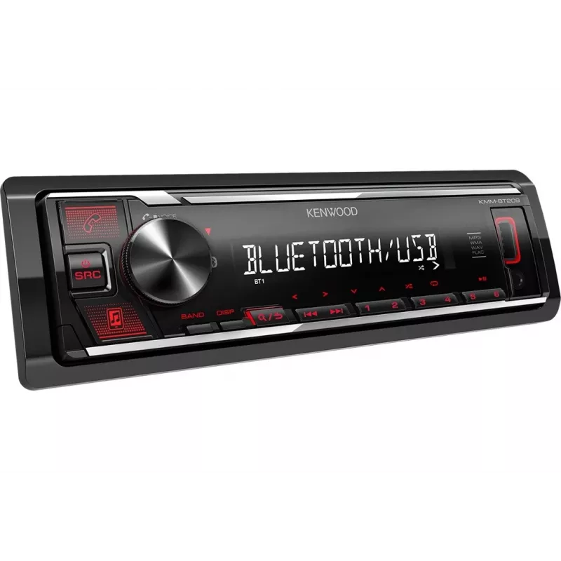Kenwood KMM-BT209 – samochodowy odbiornik multimedialny Bluetooth 200 W czarny