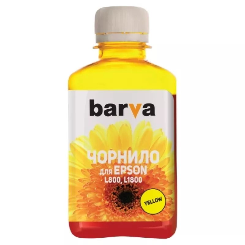 Kompatybilna butelka z tuszem Barva Epson T6734 L800/L810/L850/L1800 C13T67344A, żółta