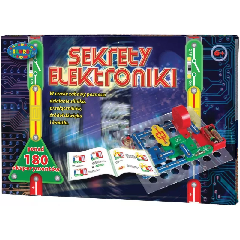 Edukacyjny zestaw elektroniczny Dromader Science Kit Secrets ZD-9551 — 180 eksperymentów