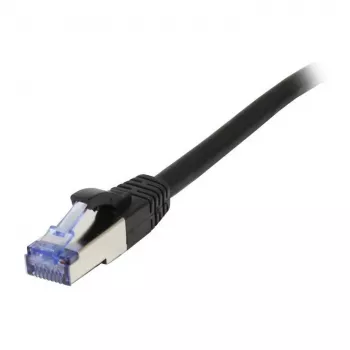 Kabel krosowy RJ45 - CAT6A 500 MHz - 5 m - czarny - S-STP(S/FTP) - AWG26 - LSZH - Synergy 21
