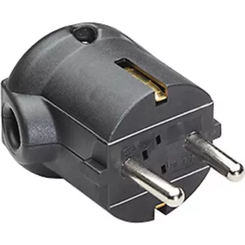 Wtyczka Schuko Bachmann 911.175 czarna kątowa wtyczka elektryczna