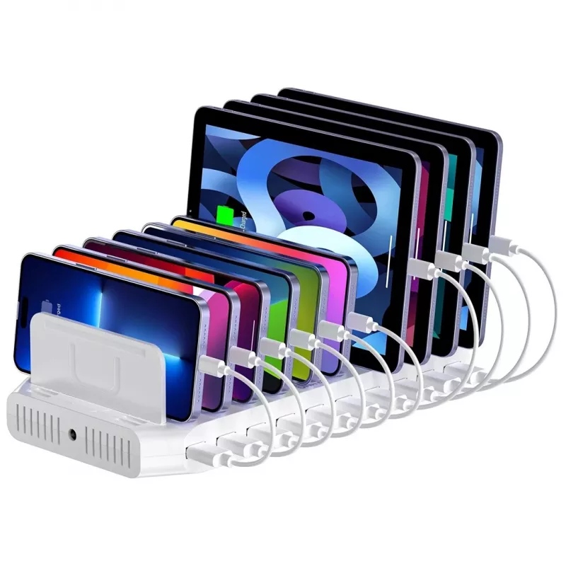Stacja ładująca Unitek 10X USB 2.4A 60W Biała