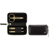 Zestaw do manikiuru ZWILLING Twinox Gold Edition 97747-004-0 — 3-częściowy w czarnym etui skórzanym