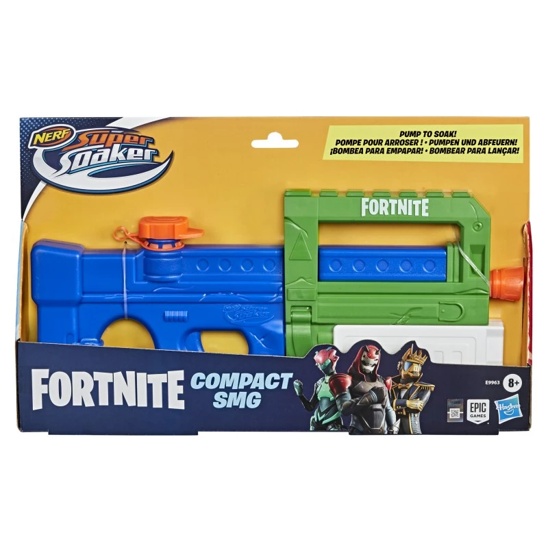 Pistolet na wodę NERF Super Soaker Fortnite Compact SMG model 2023 (zabawkowy miotacz wody)