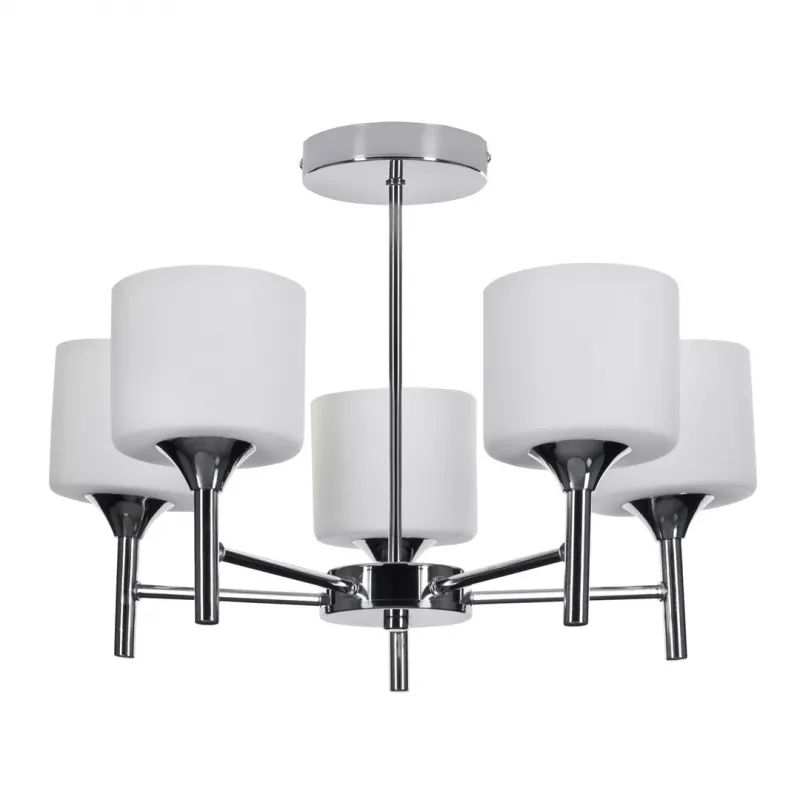 Klasyczna lampa sufitowa wisząca żyrandol Activejet MIRA Chrome 5xE27 do salonu