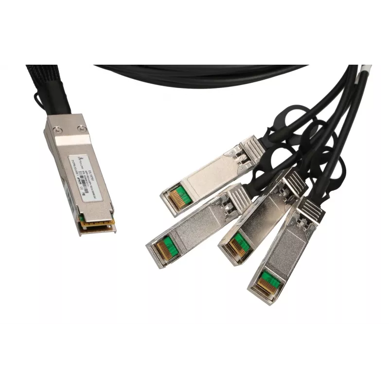 Kabel QSFP+ DAC Extralink 40 Gb/s do 4×10 Gb/s, 3 m, 30AWG, QSFP+ męski–męski