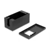 Skrzynka rozdzielcza DELOCK Easy 45 uchwyt modułowy do montażu na stole lub ścianie, metal, czarna, 2x22,5x45 mm lub 1x45x45 mm