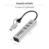 Hub USB 3.0 USB-A, slot SD/microSD, 2w1