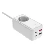 Przedłużacz zasilający FIXED FIXCS65-1.5-WH z 2× USB-C PD 65W i 2× portami USB-A