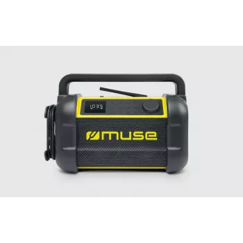 Radio przenośne Muse M-928 BTY z tunerem cyfrowym FM, 20W, USB-C, czarno-żółte