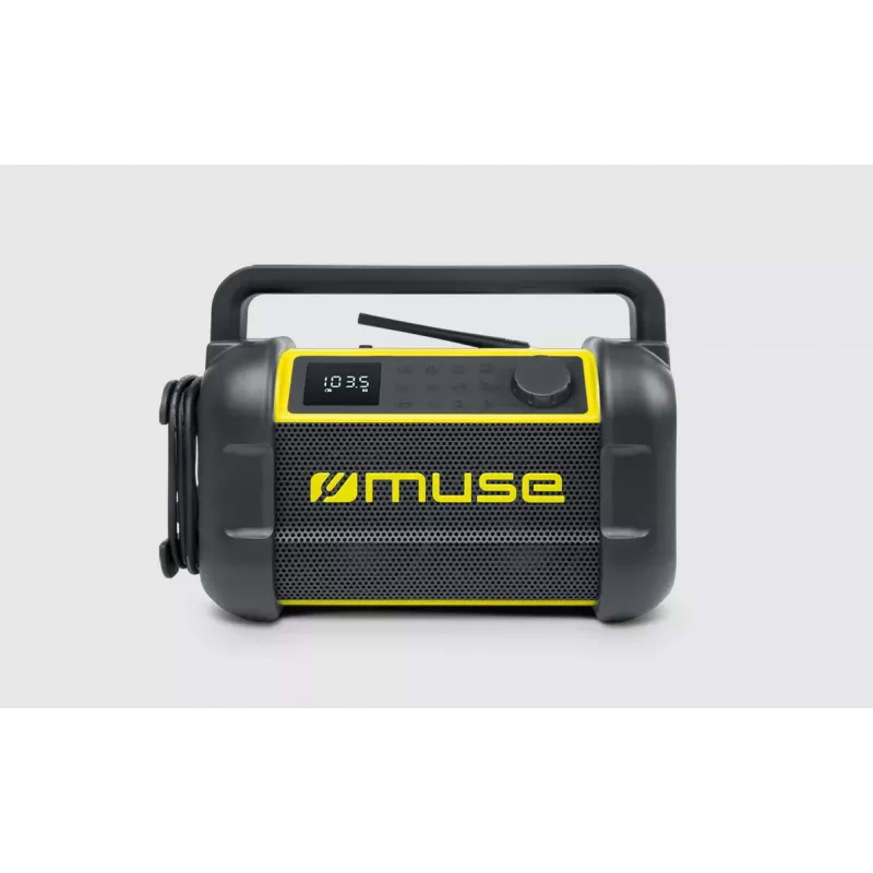 Radio przenośne Muse M-928 BTY z tunerem cyfrowym FM, 20W, USB-C, czarno-żółte
