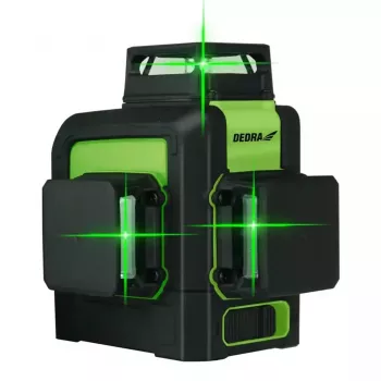 Poziomica laserowa Dedra MC0904 zielony — zasięg 30 m, zielona wiązka, kompaktowa konstrukcja