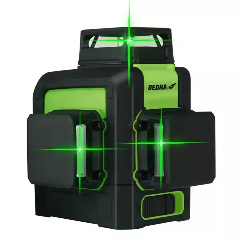 Poziomica laserowa Dedra MC0904 zielony — zasięg 30 m, zielona wiązka, kompaktowa konstrukcja