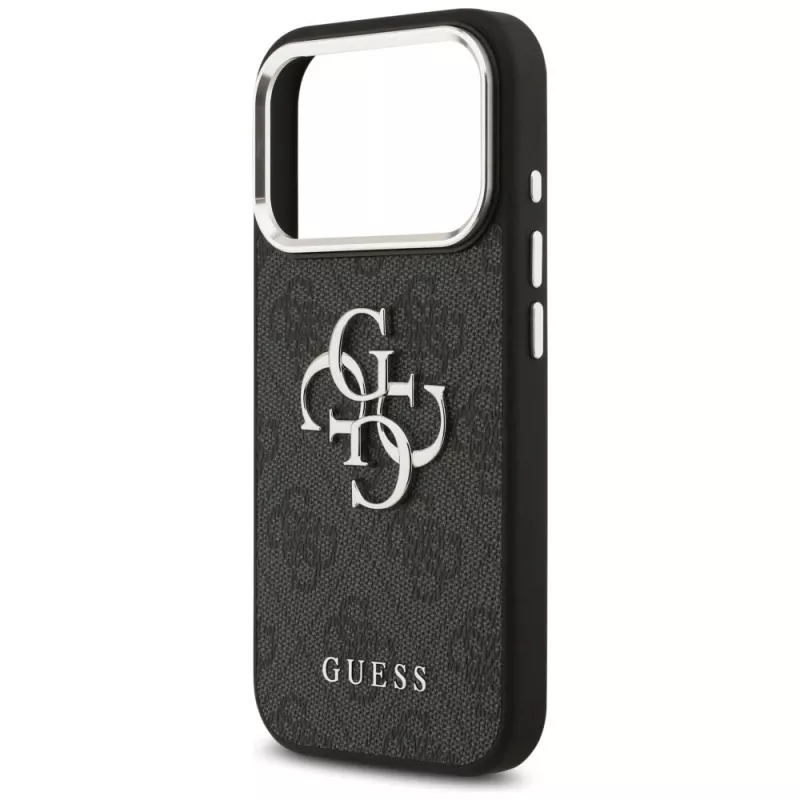 GUESS | Hardcase 4G | Pokrowiec tylny | iPhone 17 Pro Max | Apple | Skóra ekologiczna/PC/Tworzywo sztuczne/TPU | Czarny