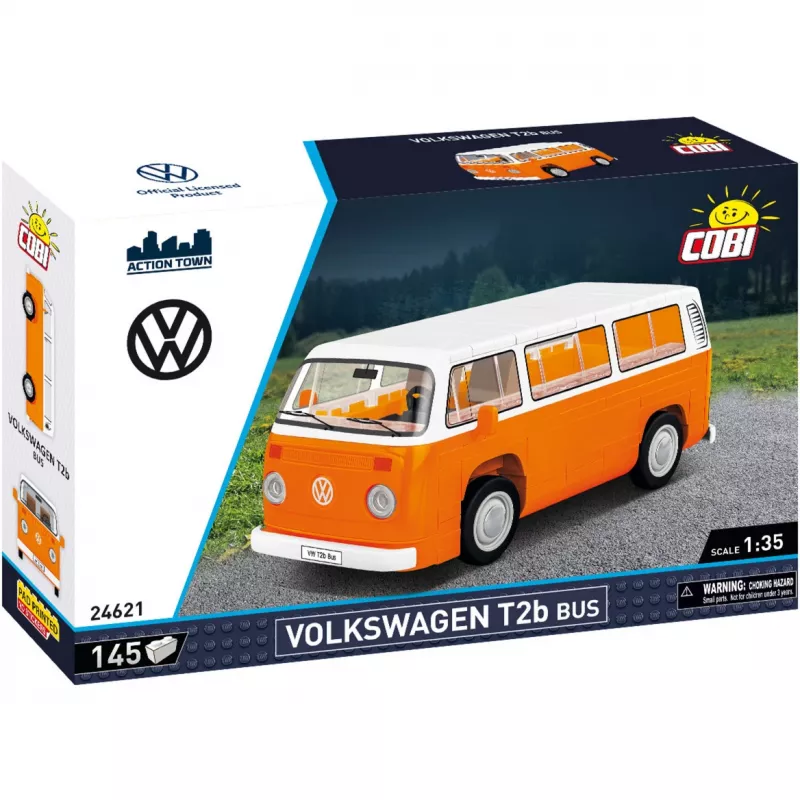 Zestaw konstrukcyjny Cobi Volkswagen T2b Bus pomarańczowy, skala 1:35