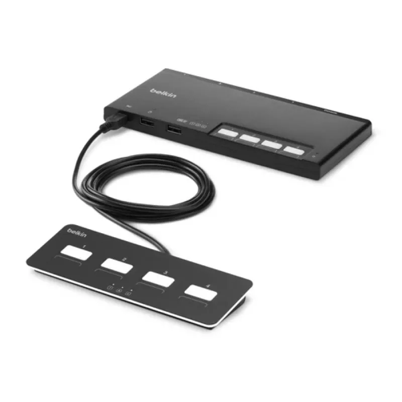 Belkin Modular Secure - przełącznik KVM - 4 x port(y) KVM