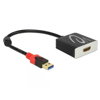 Adapter kabla wideo DeLOCK 62736 USB Type-A na HDMI 0,2 m Czarny