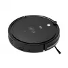 Robot odkurzający TEESA Smart VAC 2 — okrągły, czarny, siła ssania 1000 Pa, bateria litowa 9,6 V/2000 mAh, pojemnik na kurz 0,2 l, Wi‑Fi, automatyczny powrót