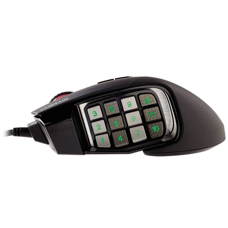 Mysz do gier Corsair Scimitar RGB Elite Optyczna Przewodowa 17 Przycisków 18000 dpi czarna