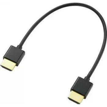 Profesjonalny kabel połączeniowy HDMI SpeaKa 20,00 cm z kanałem zwrotnym audio, pozłacane styki wtyczki, czarny [1x wtyk HDMI - 1x wtyk HDMI] (SP-9076308)