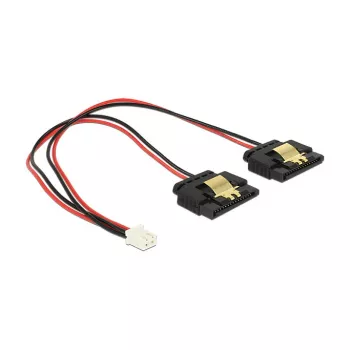 Wewnętrzny kabel zasilający DeLOCK 85249 0,2 m Molex na 2 × SATA