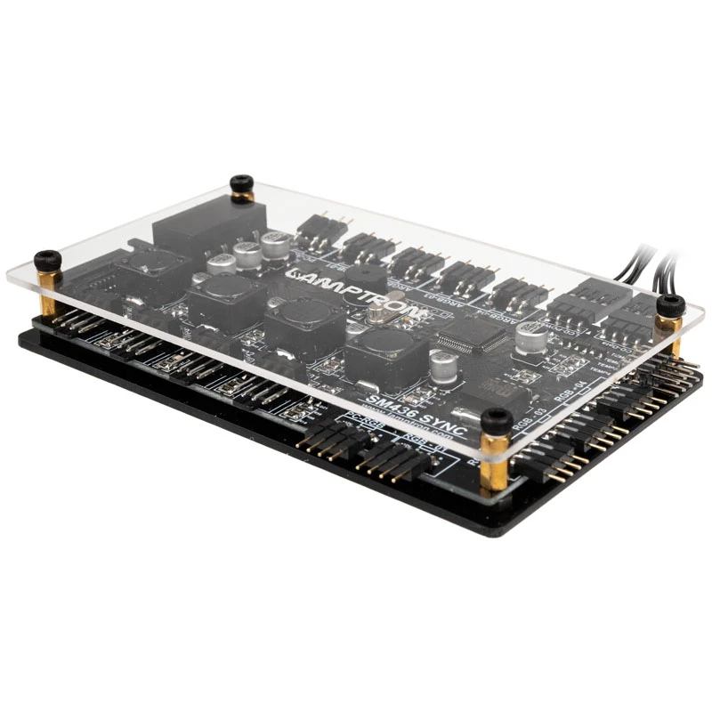 Lamptron kontroler wentylatorów i diod LED RGB PCI SM436 Sync Edition, czarny