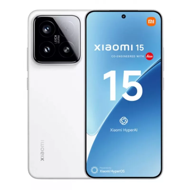 Xiaomi 15 5G Smartphone, 6.36 inch AMOLED, 12 GB RAM, 512 GB, biały