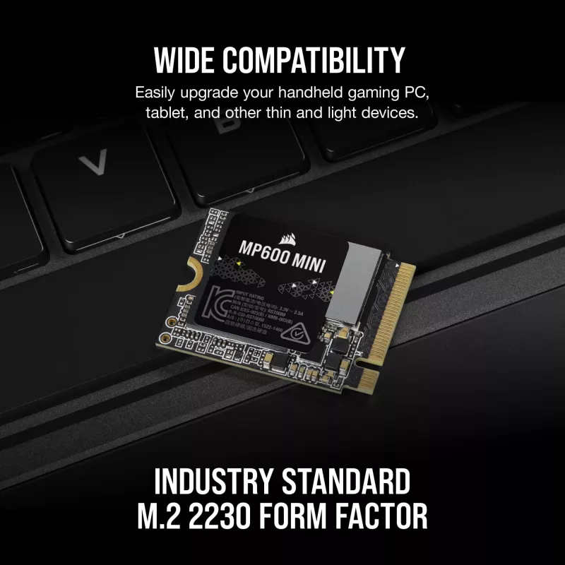 Corsair MP600 Mini - SSD - 2 TB - wewnętrzny - M.2 2230 - PCIe 4.0 x4 (NVMe)