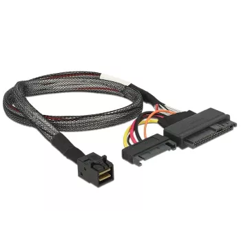 Delock Kabel SFF-8643 Stecker > U.2 SFF-8639 Buchse + SATA Stromanschluss 50 cm (84819)