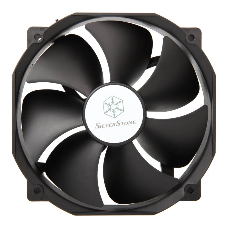SILVERSTONE 140mm wentylator chłodzący SST-FHP141 v2.0 — 140 mm PWM wentylator do obudowy/chłodzenia, czarny