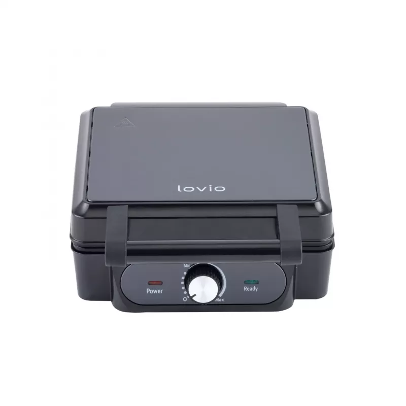 Gofrownica Lovio LVWF001BK — 1400 W, czarna, elektryczna gofrownica blatowa