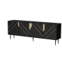 Chest of drawers cama meble Cama 4D MOUNTAIN 204x40x72 cm — Czarny & gold, MDF/particle board
