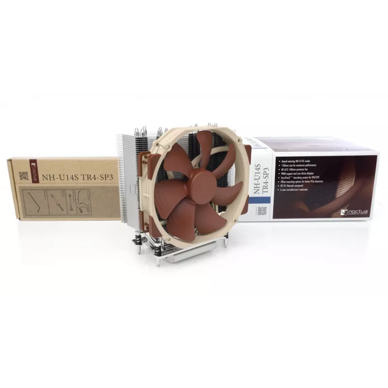 Chłodzenie CPU Noctua NH-U14S TR4-SP3 — wentylator 140 mm, gniazdo TR4/SP3, wysokość 165 mm, 1,03 kg