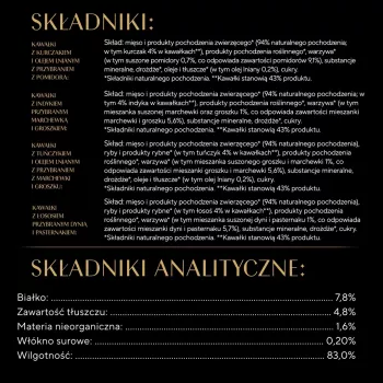 Mokra karma dla kota Sheba Nature's Collection Mix 40×85 g opakowanie saszetek — dorosłe, główny smak indyk, wilgotność 83%, białko 7,8%