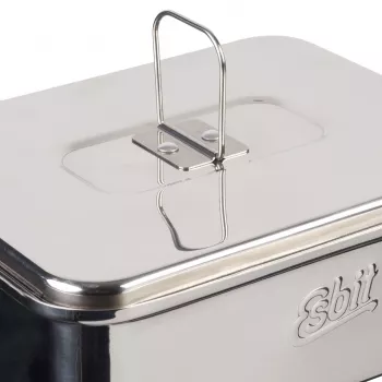 Zestaw naczyń kempingowych ESBIT CS1100ST — aluminium i stal nierdzewna, 1,1 L, 659 g, Czarny/Srebrny