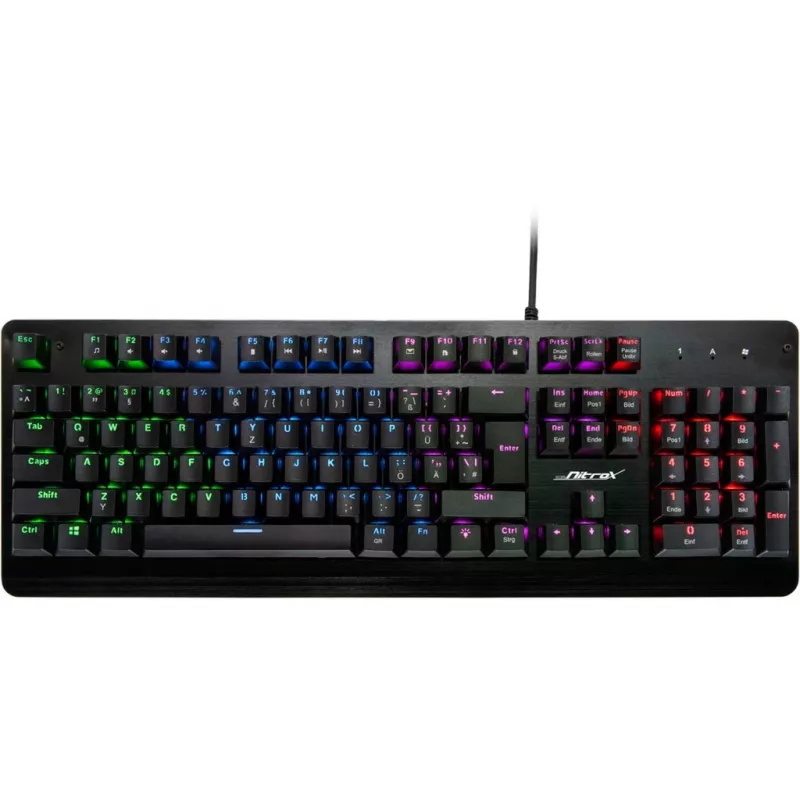Inter-Tech NK-2000ME Klawiatura USB QWERTZ Czarna (88884100)