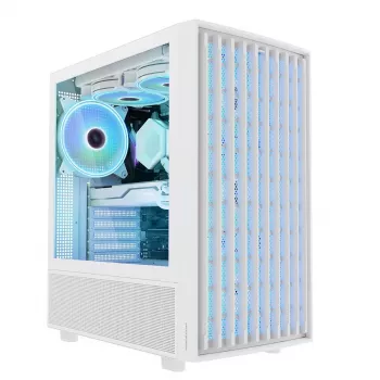 Obudowa PC MODECOM BREEZE ARGB Flow MIDI Czarna — ATX, 3x140mm przód + 1x140mm tył, szkło hartowane, USB-C