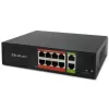 Przełącznik sieciowy QOLTEC FAST Ethernet PoE 8xRJ45 z 2xRJ45 uplink (model 52290)