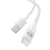 Baseus Gem USB do IP 2.4A szybki kabel do ładowania 2 m Biały