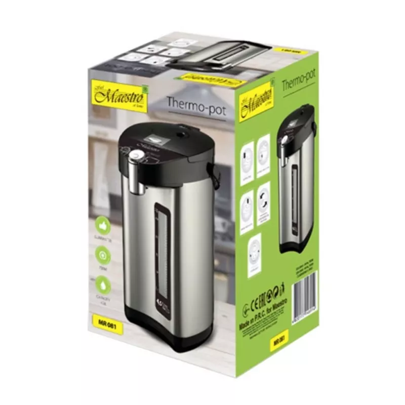 Feel-Maestro MR-081 termopot 3.8 L Srebrny, Czarny