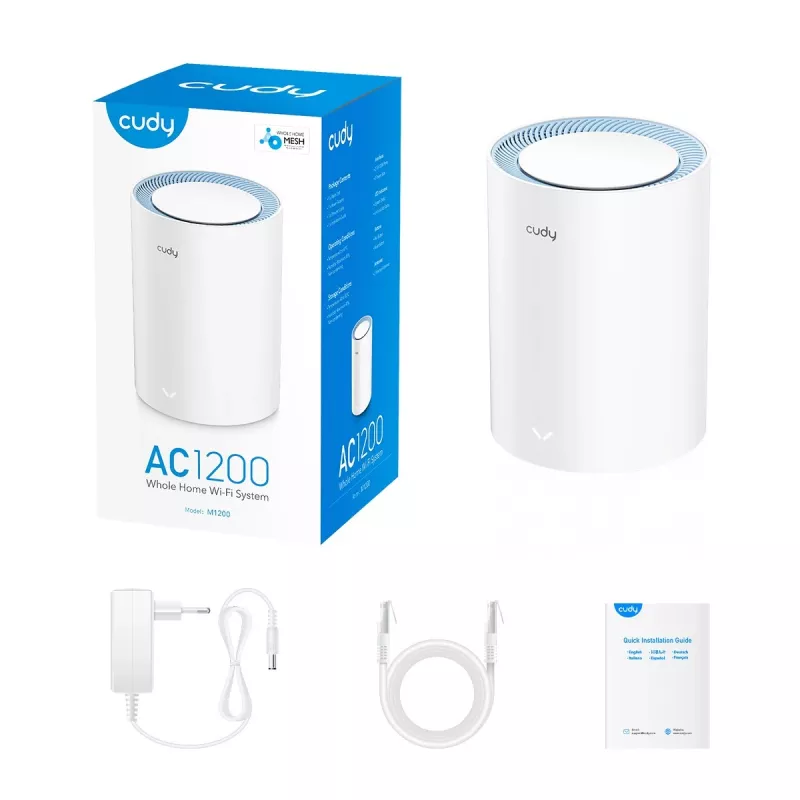 System mesh Cudy M1200 Dwupasmowy Wi-Fi 5 802.11ac Biały