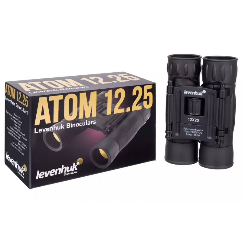 Levenhuk Atom 12x25 lornetka dachowa czarna