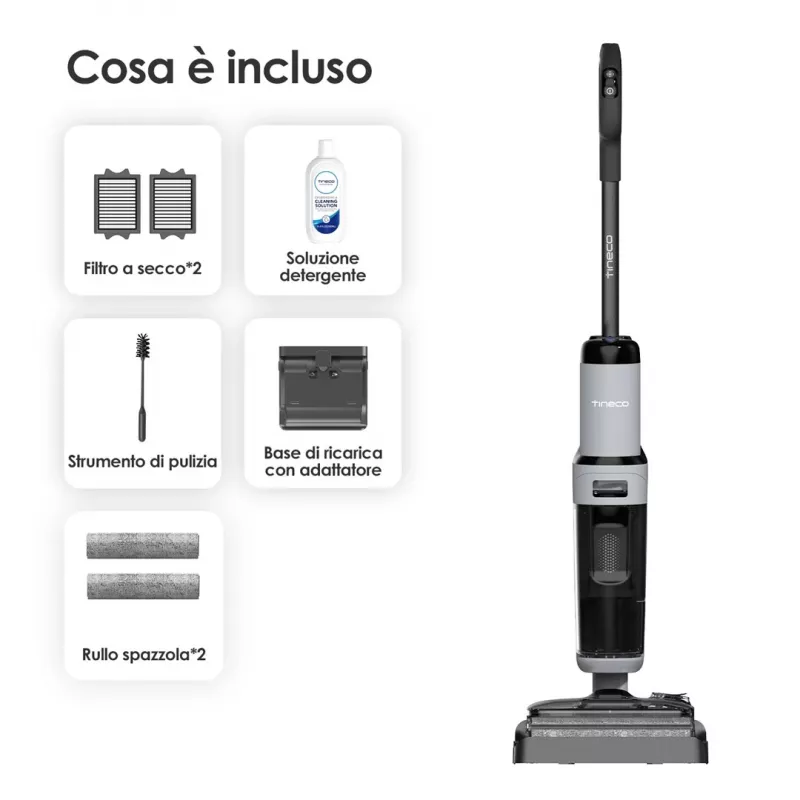 Bezprzewodowy odkurzacz podłogowy Tineco Floor One i5 Stretch Plus – lekka, mop do mycia na mokro i sucho